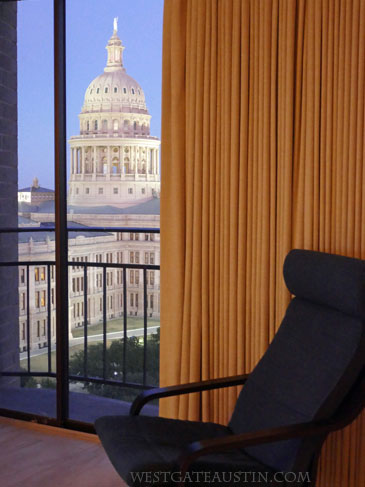 Westgate Studio Capitol View in the Evening, Austin, Texas